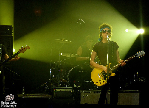 Musician performing on stage