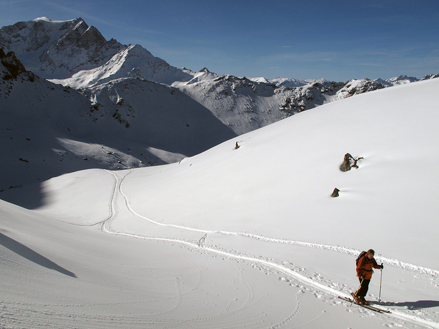 Snow-covered mountain landscape