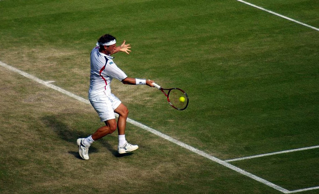 Tennis player on court